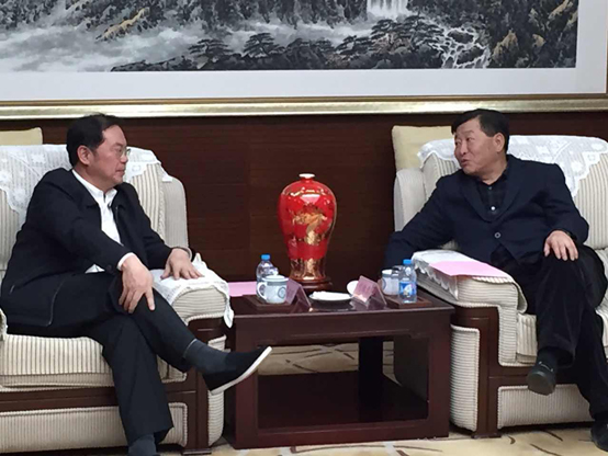 集團(tuán)公司黨委書記、董事長張平陪同潘東軍市長走訪中國建筑總公司和中節(jié)能環(huán)保集團(tuán)公司